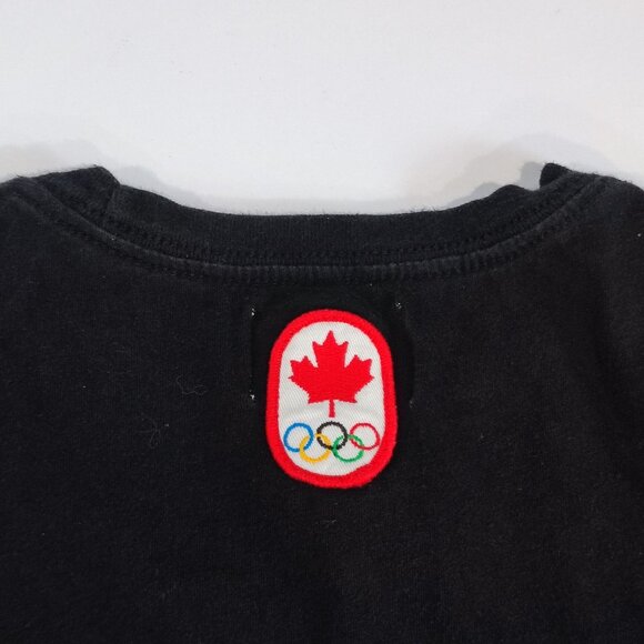 Canada Olympic Official Outfitters short sleeve T-shirt black boys 7/8 - Picture 4 of 8